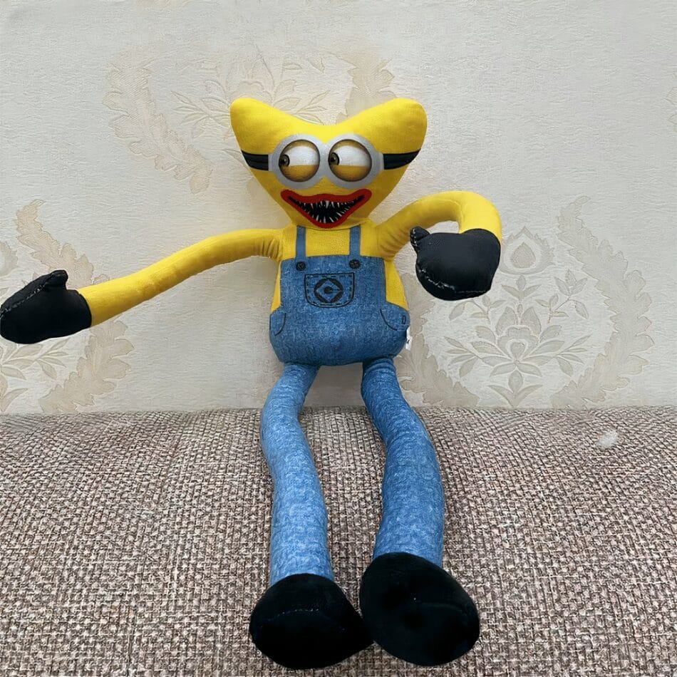 Knuffel Huggy Wuggy Geel Blauw Minions Stijl Middelgrote Eng Leuk De Knuffel
