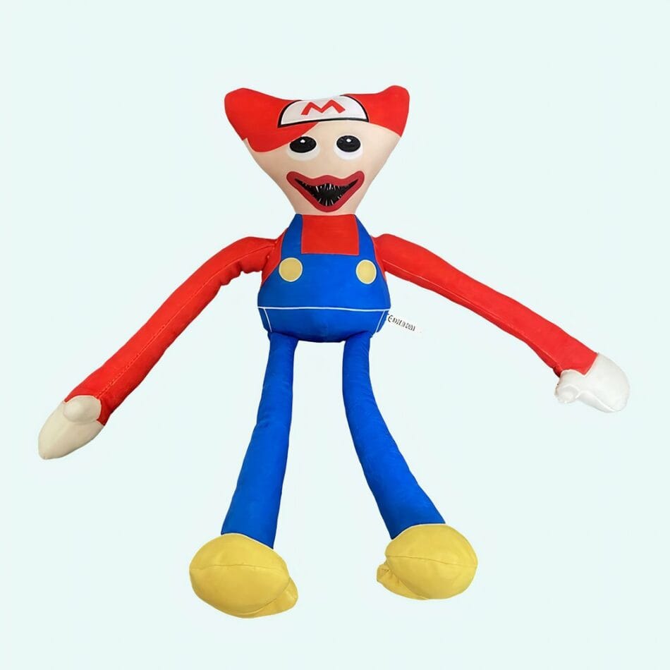 Knuffel Huggy Wuggy in Super Mario Stijl Rode Blauwe Knuffel De Knuffel