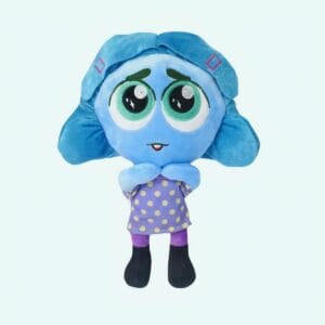 Knuffel Joie Vice Versa 2 Zacht Katoen Gele Jurk Blauwe Haren De Knuffel