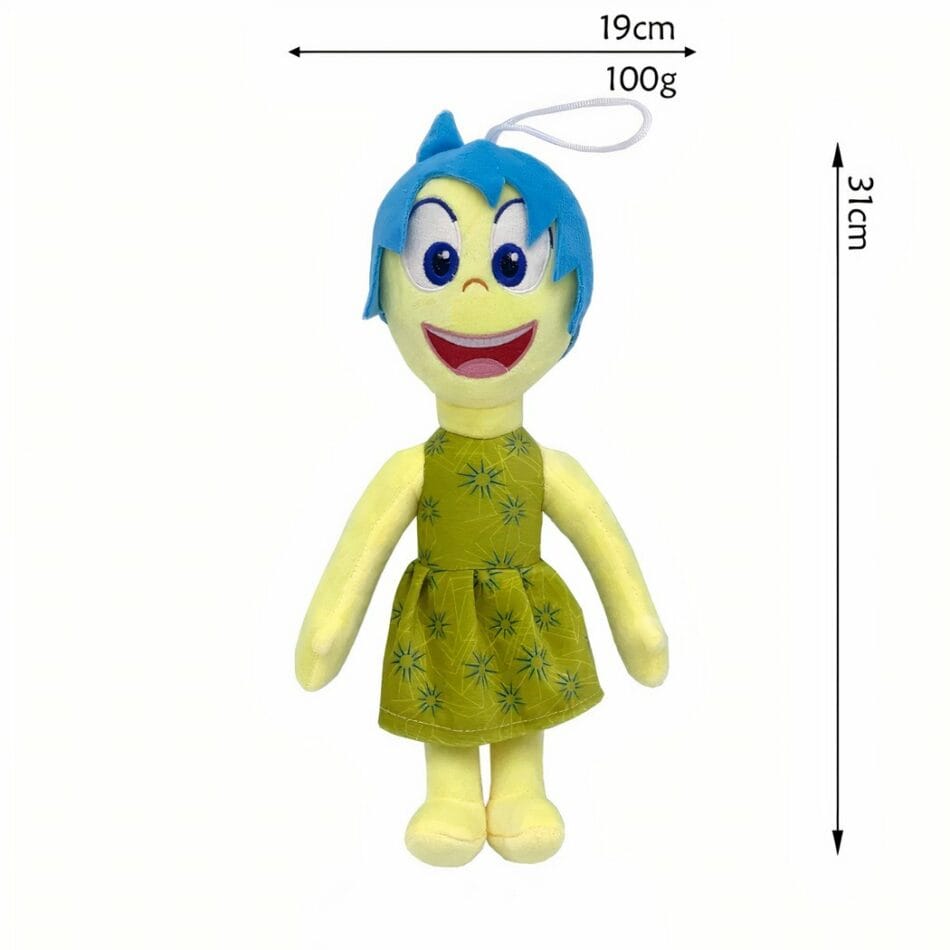 Knuffel Joie Vice Versa 2 Zacht Katoen Gele Jurk Blauwe Haren De Knuffel