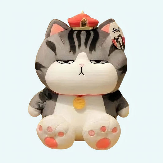 Knuffel Kat Empereur Tijgerstrepen Grijs Zittend De Knuffel 30cm