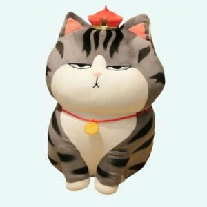 Knuffel Kat Empereur Tijgerstrepen Grijs Zittend De Knuffel