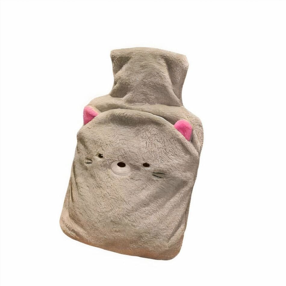 Knuffel Kat Warmwaterkruik met Borduursels Veilig voor Kinderen De Knuffel