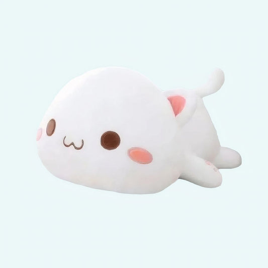 Knuffel Kat Wit Kawaii Pluche Speels Liefdevol De Knuffel
