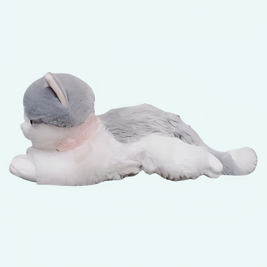 Knuffel Katon Grijs Met Zachte Zijdeachtige Vacht En Speelse Ogen De Knuffel