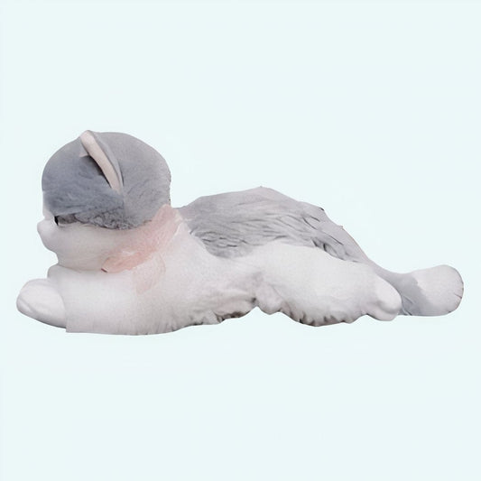 Knuffel Katon Grijs Met Zachte Zijdeachtige Vacht En Speelse Ogen De Knuffel