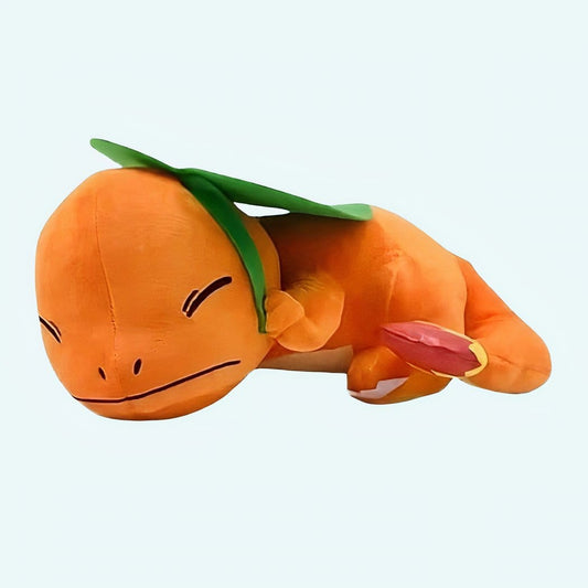 Knuffel Kawaii Salamèche Slapend met Blad De Knuffel