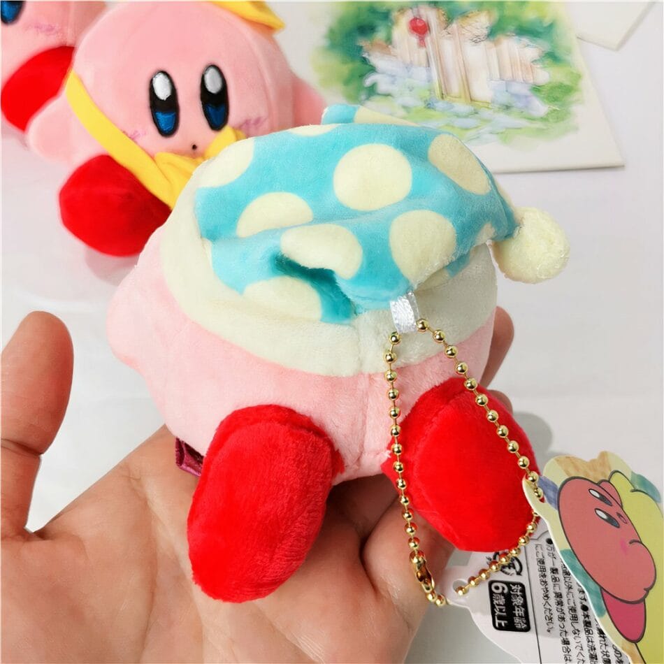 Knuffel Kirby met Blauwe Slaapmuts Zachte Pluche De Knuffel