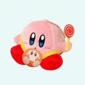 Knuffel Kirby Met Képi Marin Uniform Zacht Pluche Gouden Knopen De Knuffel