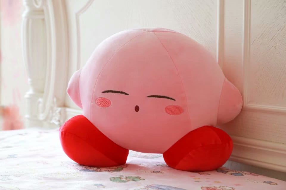 Knuffel Kirby Roze Slapend Zachte Pluche Met Grote Ogen De Knuffel
