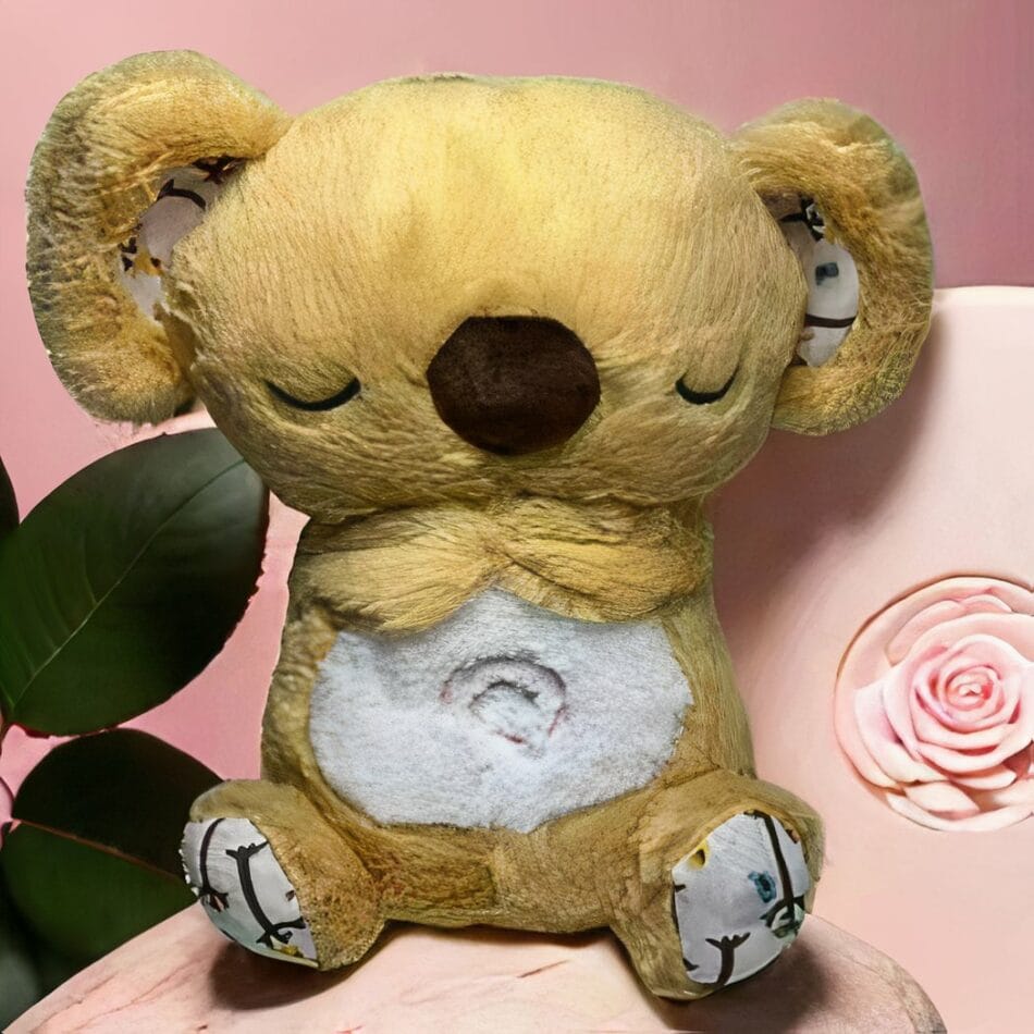 Knuffel Koala Geel Of Grijs Ademend Met Bewegende Buik En Muziek De Knuffel