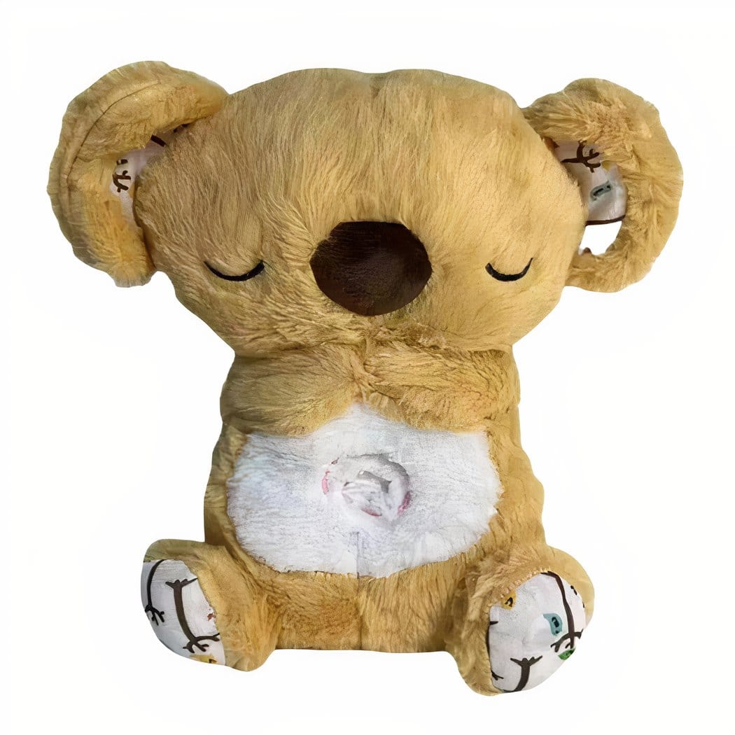 Knuffel Koala Geel Of Grijs Ademend Met Bewegende Buik En Muziek De Knuffel geel