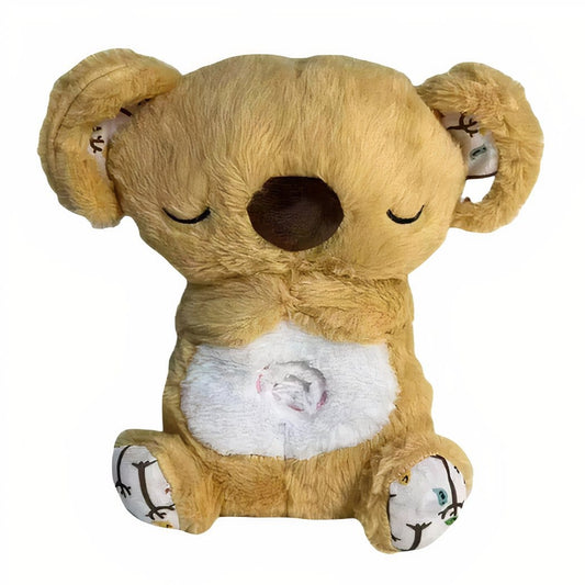 Knuffel Koala Geel Of Grijs Ademend Met Bewegende Buik En Muziek De Knuffel geel