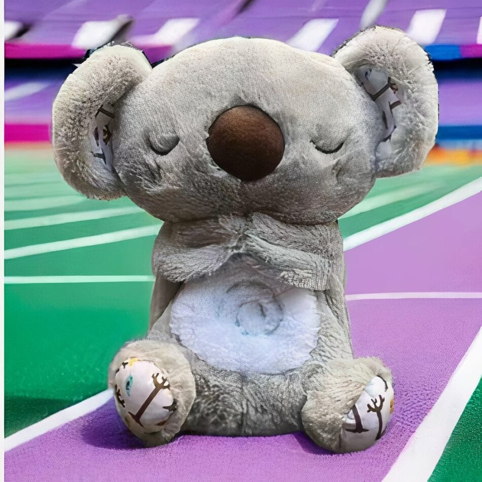 Knuffel Koala Geel Of Grijs Ademend Met Bewegende Buik En Muziek De Knuffel