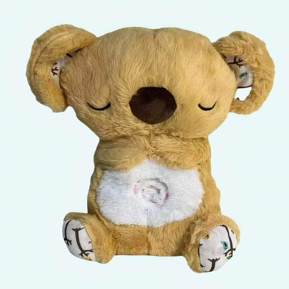 Knuffel Koala Geel Of Grijs Ademend Met Bewegende Buik En Muziek De Knuffel