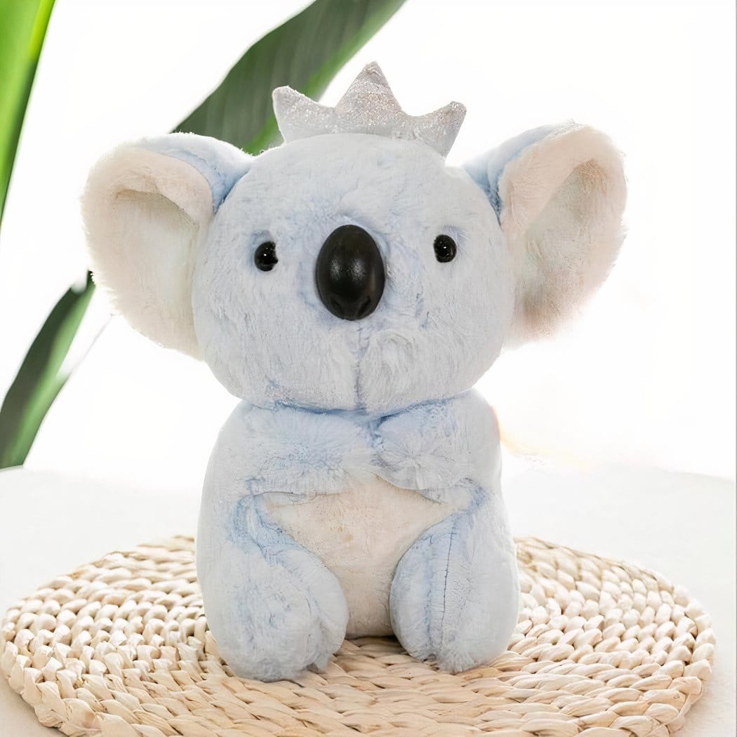 Knuffel Koala Met Kroon Zachte Troostknuffel Voor Kinderen De Knuffel blauw
