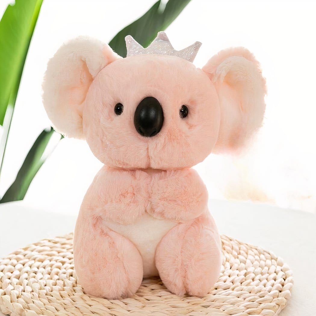 Knuffel Koala Met Kroon Zachte Troostknuffel Voor Kinderen De Knuffel roze