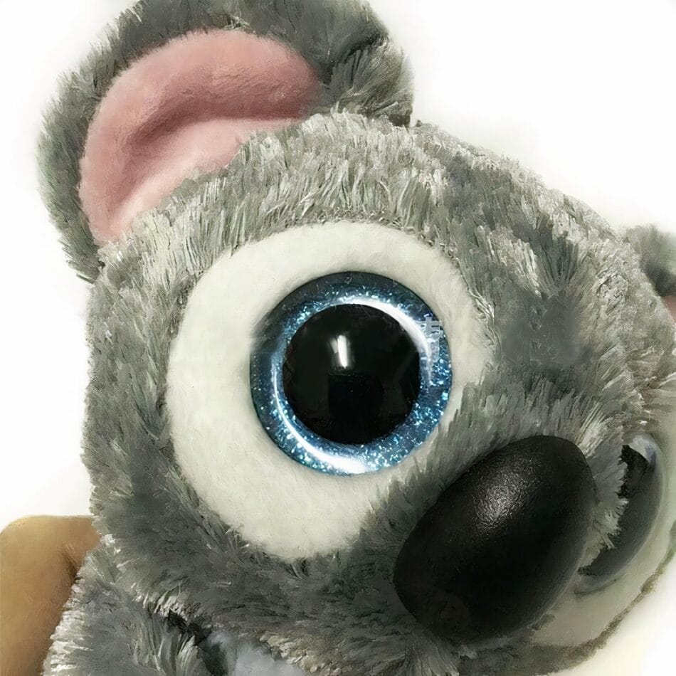 Knuffel Koala TY Zacht Grijze Vacht Met Glanzende Ogen De Knuffel