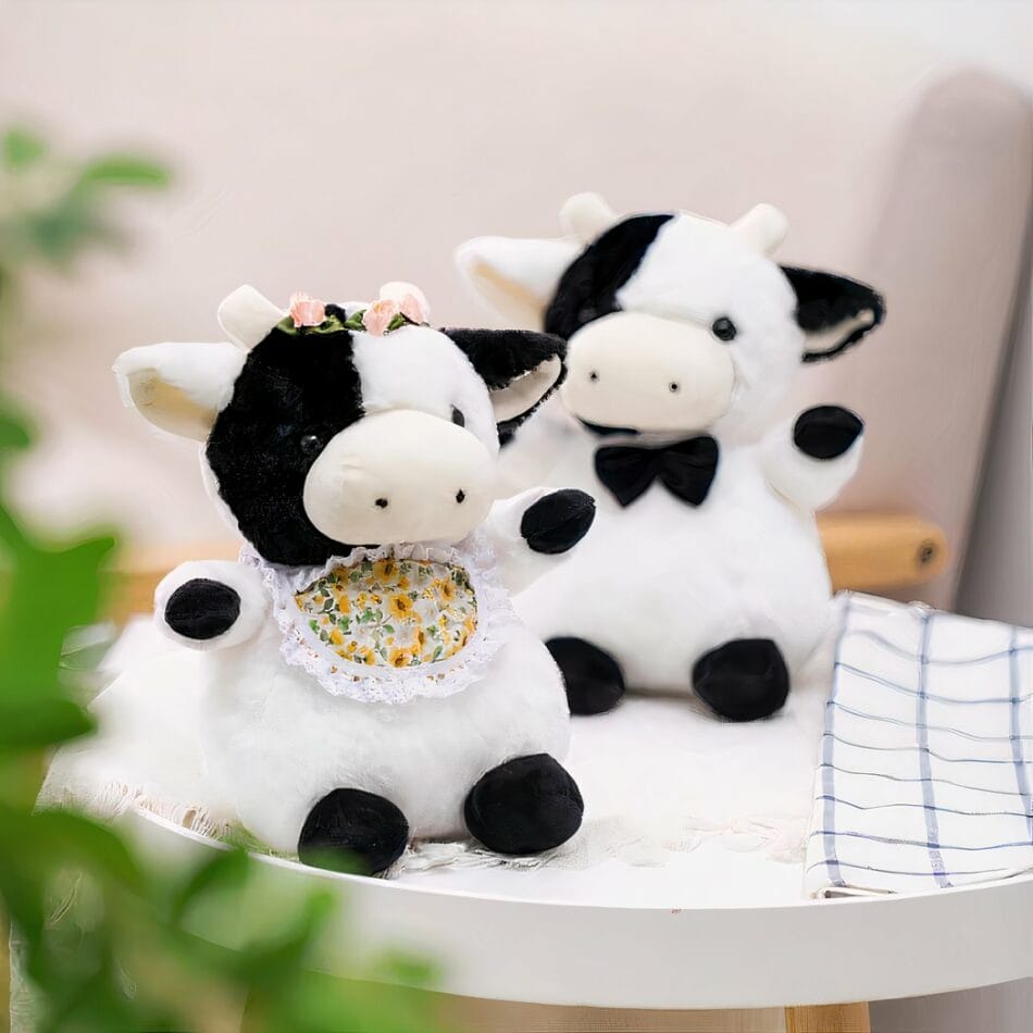 Knuffel Koe Gentleman Met Zachte Lange Vacht Voor Rustige Avonden De Knuffel