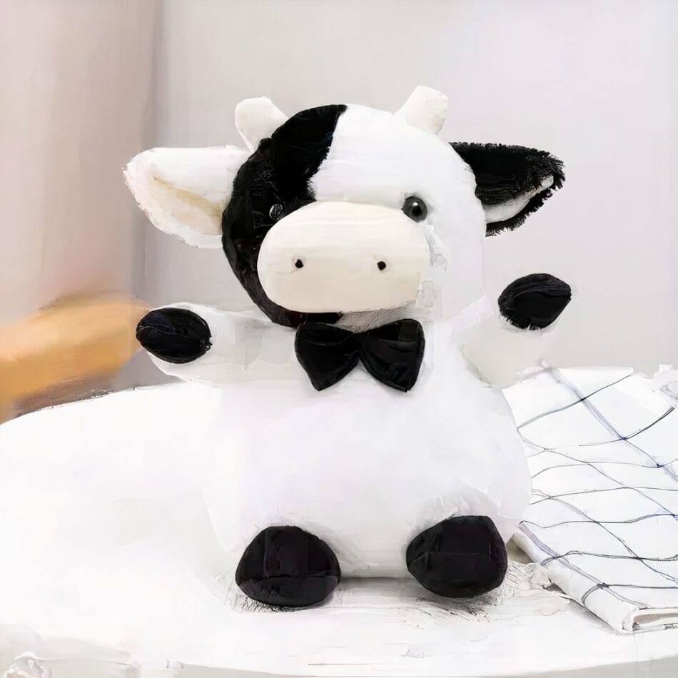 Knuffel Koe Gentleman Met Zachte Lange Vacht Voor Rustige Avonden De Knuffel