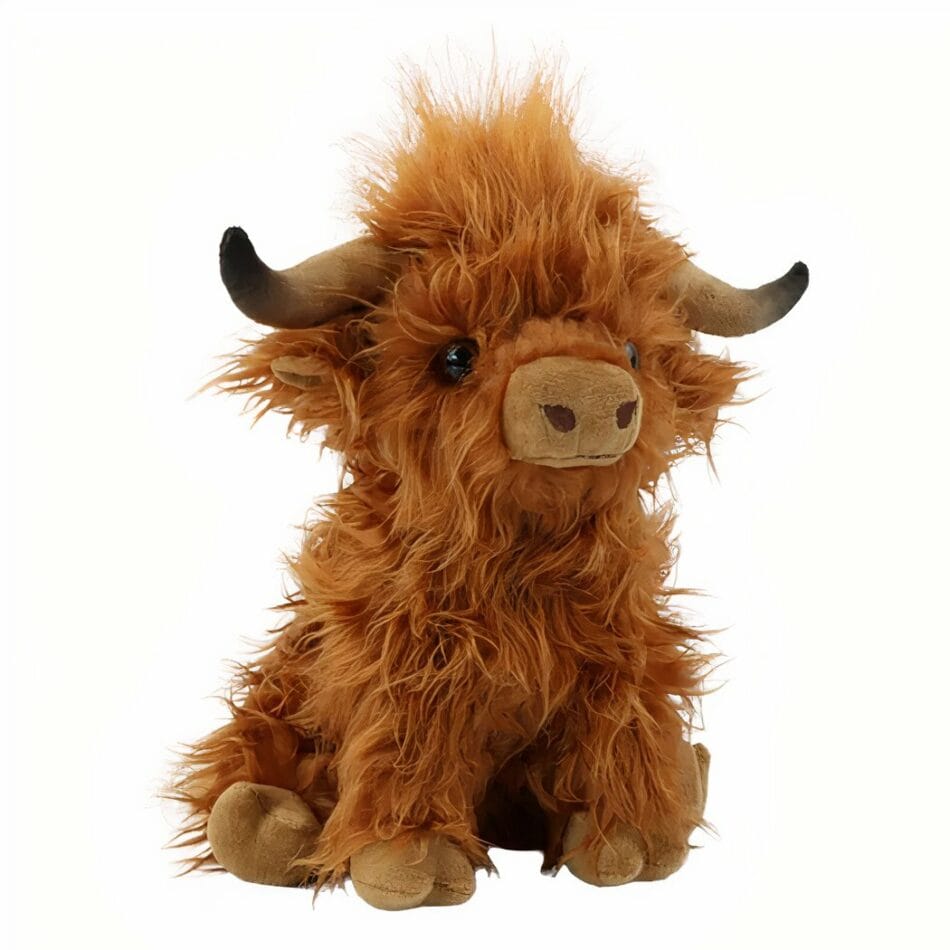 Knuffel Koe Highland Met Lang Haar Zachte Bruine Vacht De Knuffel