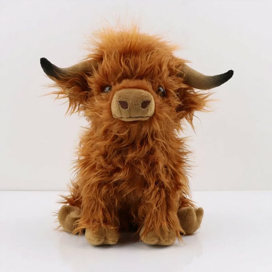 Knuffel Koe Highland Met Lang Haar Zachte Bruine Vacht De Knuffel