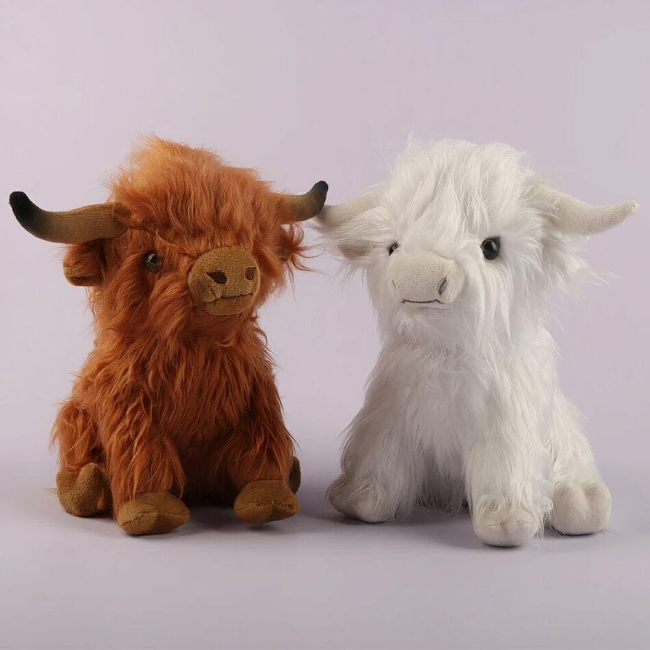 Knuffel Koe Highland Met Lang Haar Zachte Bruine Vacht De Knuffel