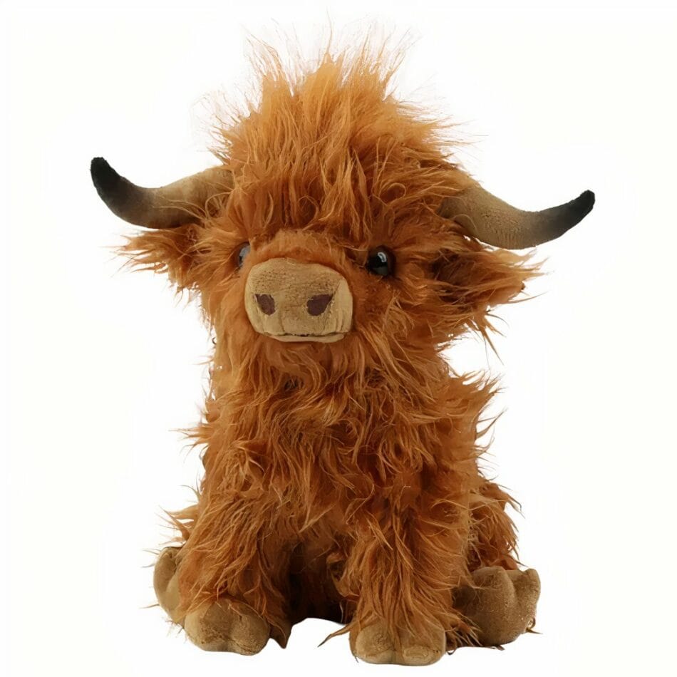 Knuffel Koe Highland Met Lang Haar Zachte Bruine Vacht De Knuffel