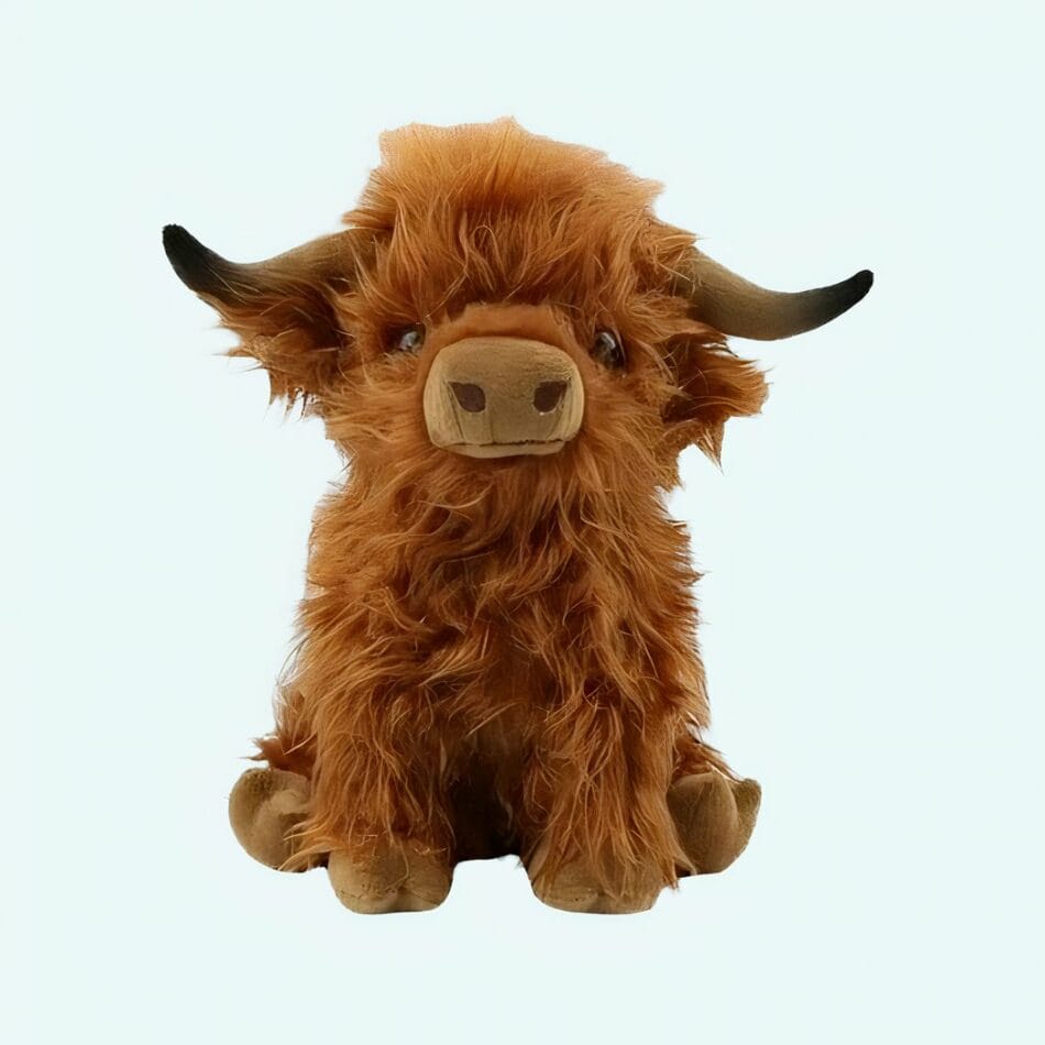 Knuffel Koe Highland Met Lang Haar Zachte Bruine Vacht De Knuffel