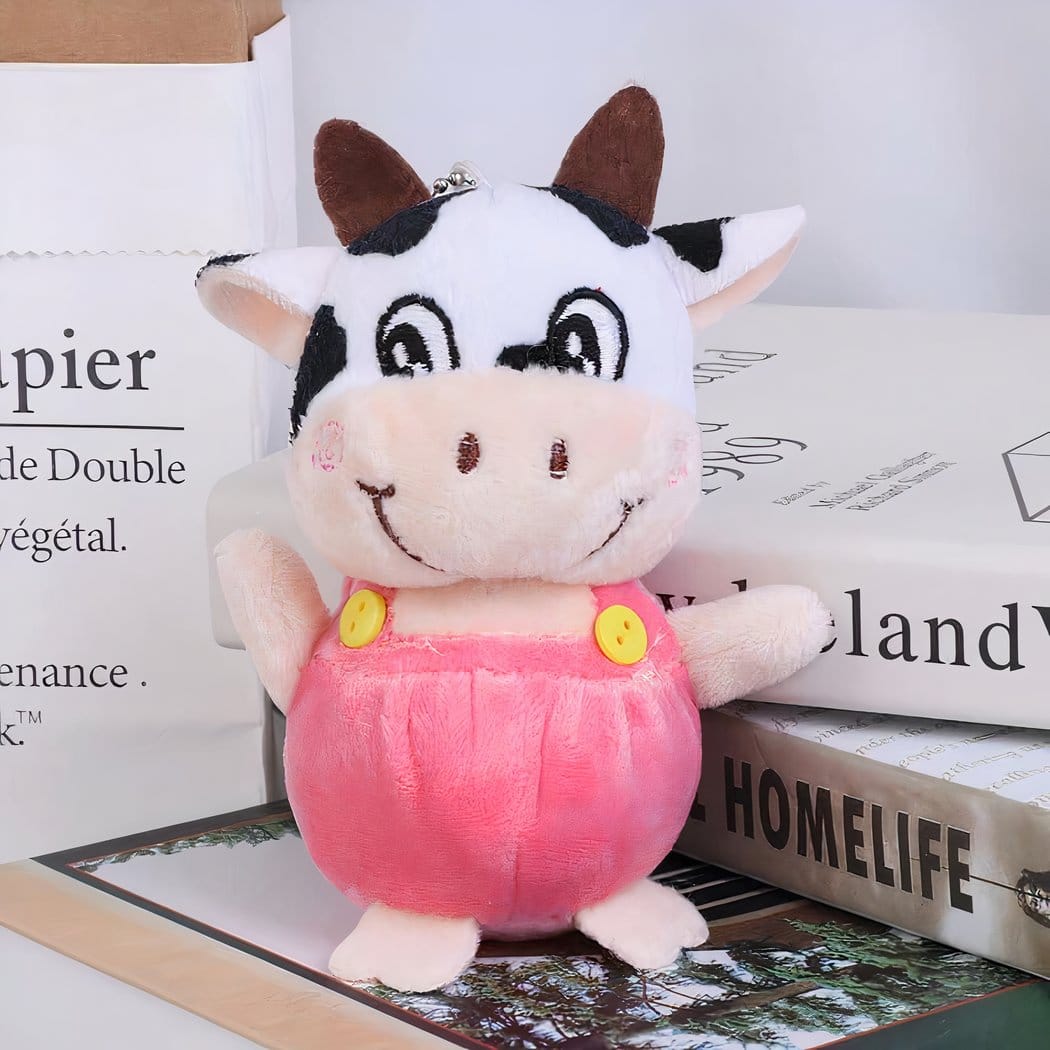 Knuffel Koe Sleutelhanger Van 10 Cm Schattig En Praktisch De Knuffel roze