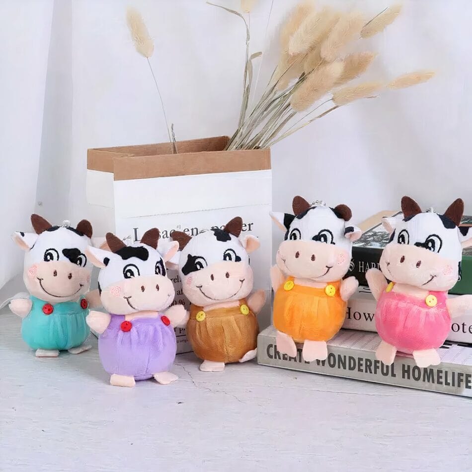 Knuffel Koe Sleutelhanger Van 10 Cm Schattig En Praktisch De Knuffel