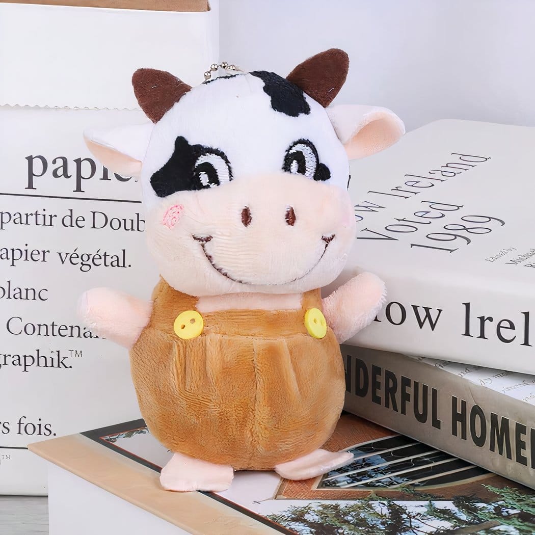 Knuffel Koe Sleutelhanger Van 10 Cm Schattig En Praktisch De Knuffel bruin