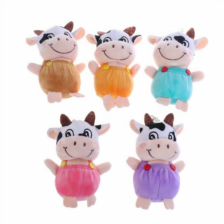 Knuffel Koe Sleutelhanger Van 10 Cm Schattig En Praktisch De Knuffel