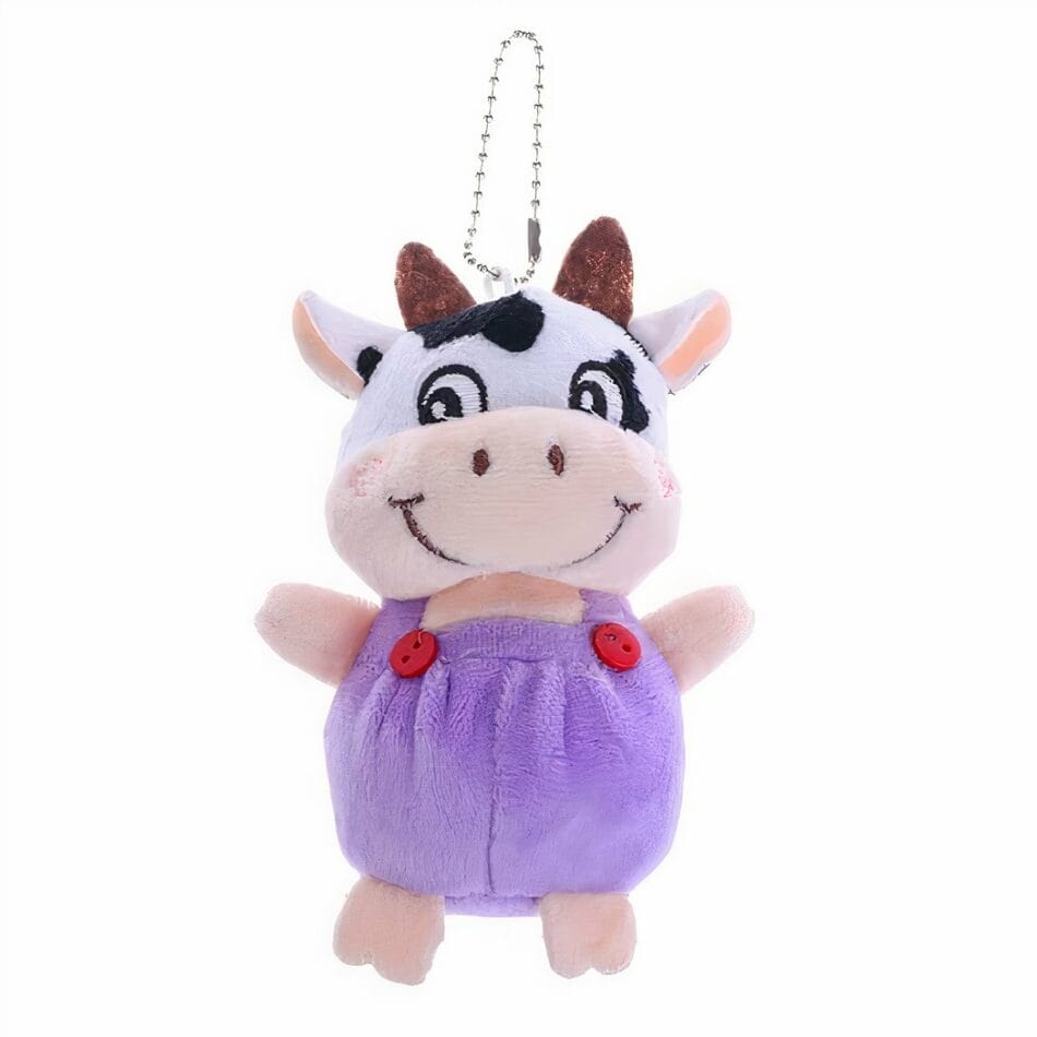 Knuffel Koe Sleutelhanger Van 10 Cm Schattig En Praktisch De Knuffel