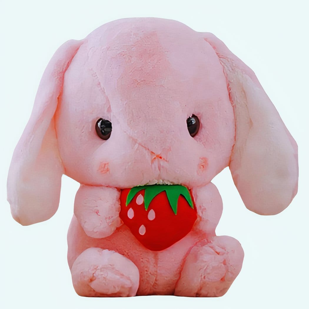 Knuffel Konijn Aardbei 30 cm Zachte Reisgenoot Voor Auto En Thuis De Knuffel 20cm
