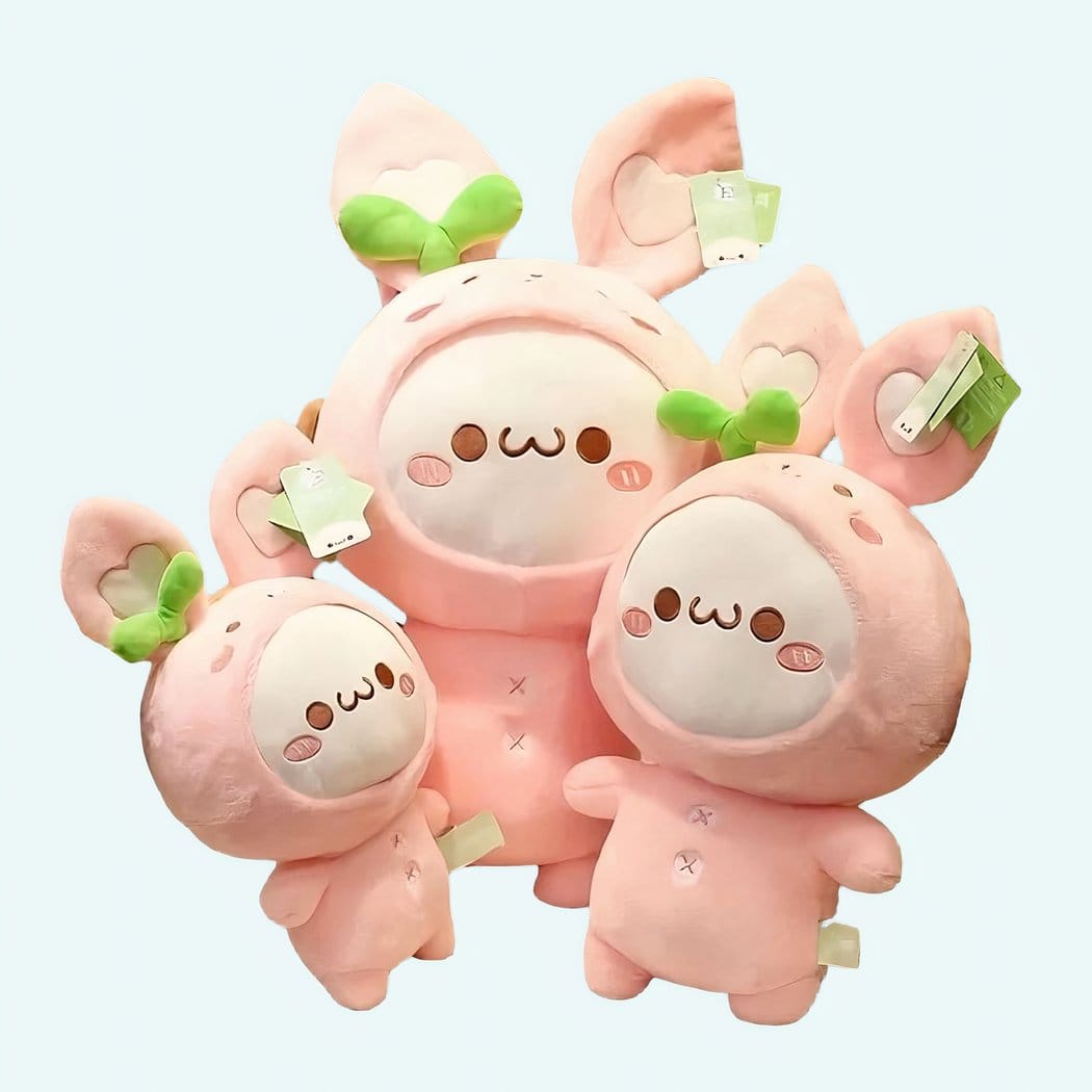 Knuffel Konijn Grappig Zachte Fluwelen Pluche Grote Oren Ronde Buik De Knuffel 30cm