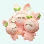 Knuffel Konijn Grappig Zachte Fluwelen Pluche Grote Oren Ronde Buik De Knuffel