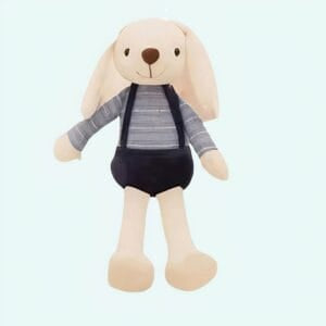 Knuffel Konijn in Roze Jurk Zachte Speelknuffel De Knuffel