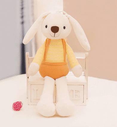 Knuffel Konijn Met Gele Outfit 50 cm Voor Jong En Oud De Knuffel