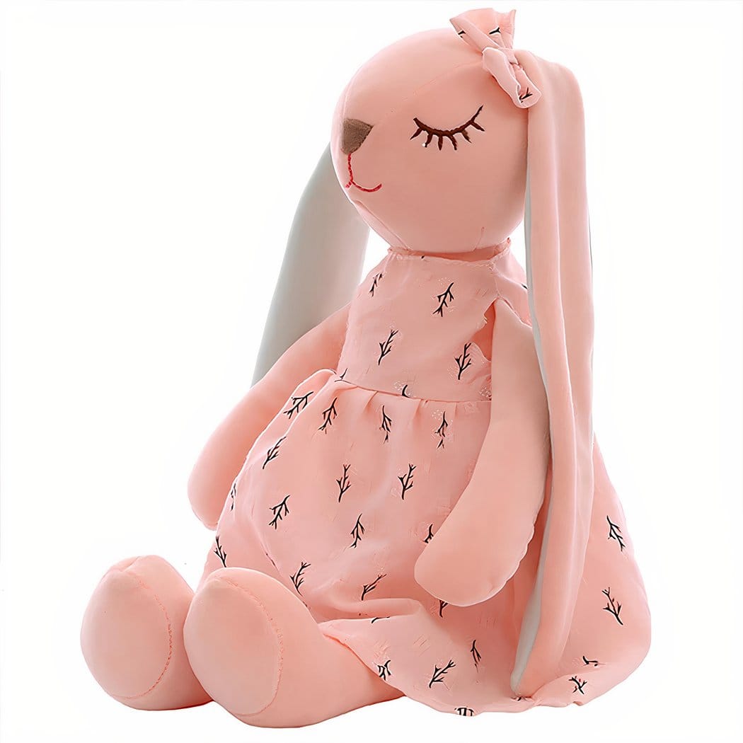 Knuffel Konijn Pasen à Robe Fluweelzachte Vacht Lange Wimpers De Knuffel roze
