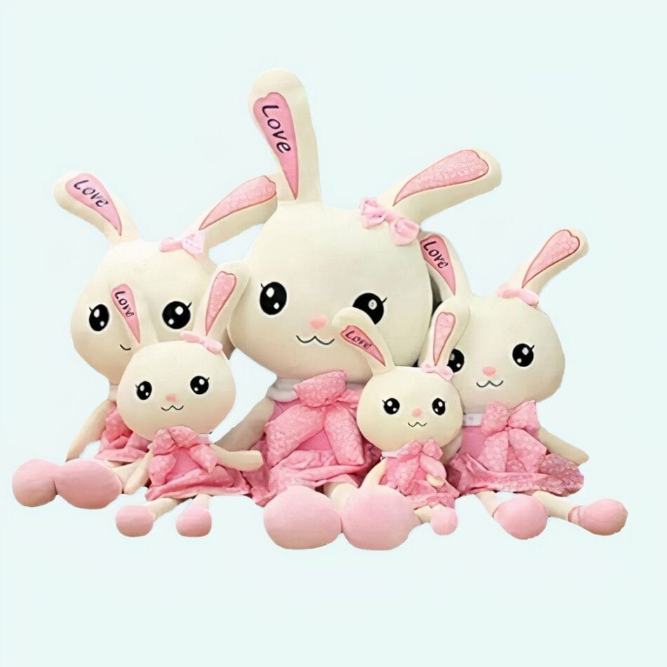 Knuffel Konijn Reus 100 cm Roze Met Zachte Robe De Knuffel