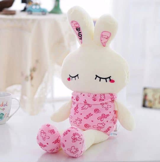 Knuffel Konijn Roze Lichtgevend Met Zacht Pluche En LED Lichtje De Knuffel