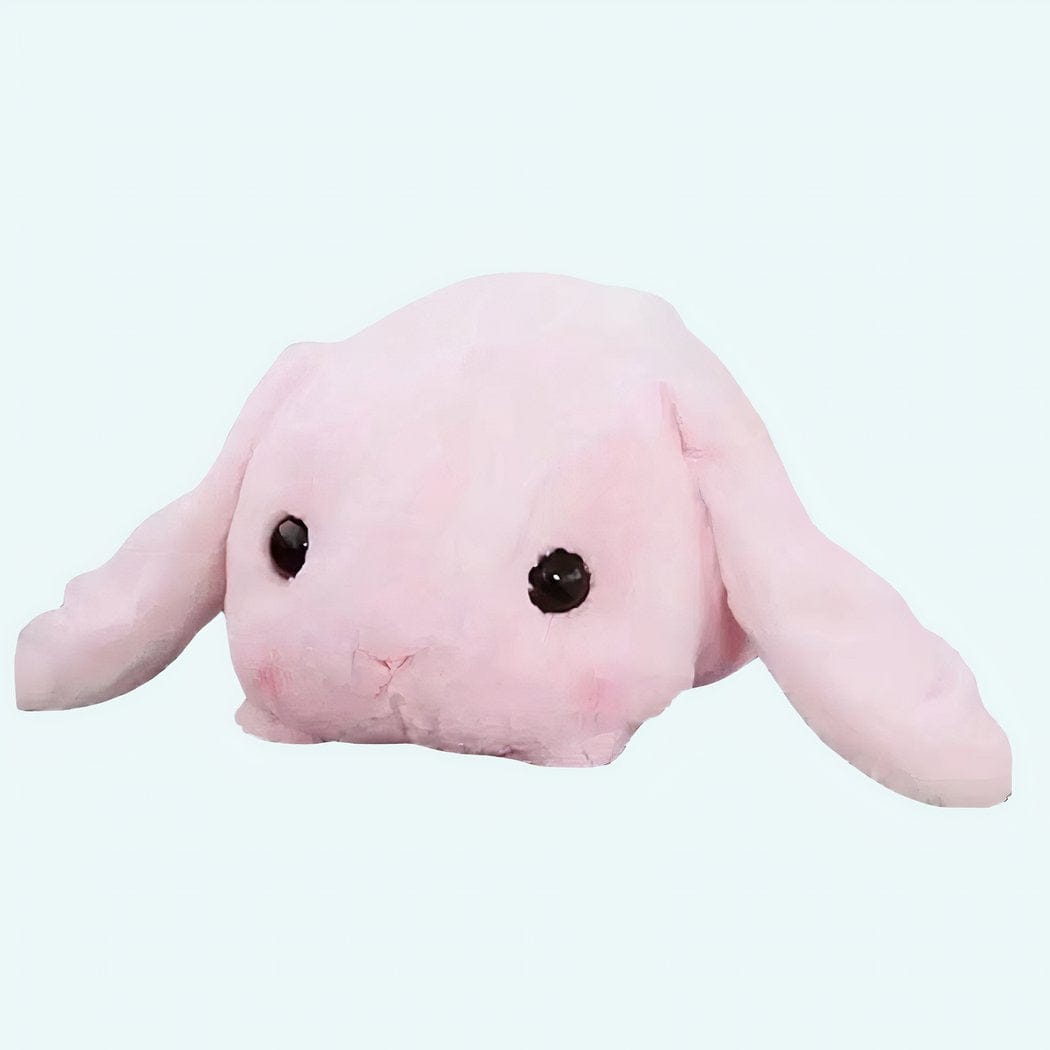 Knuffel Konijn Roze Liggend 40 cm Polyester De Knuffel