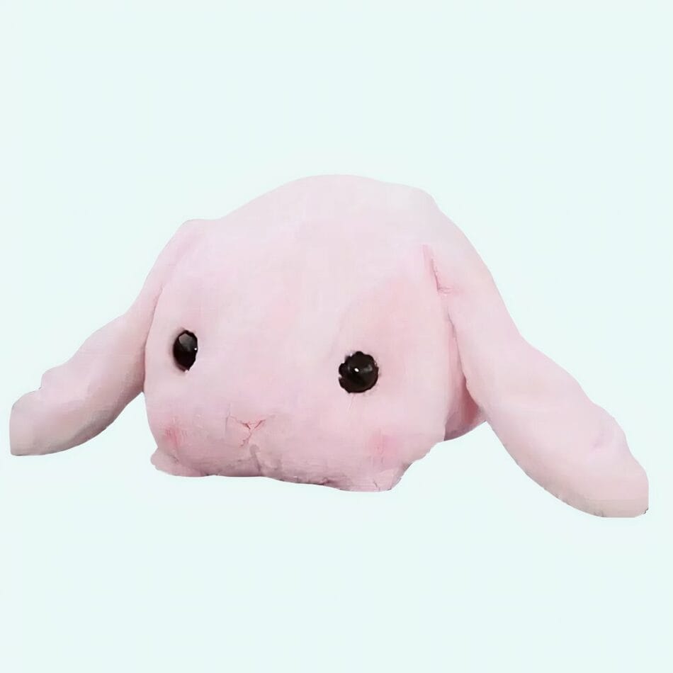 Knuffel Konijn Roze Liggend 40 cm Polyester De Knuffel