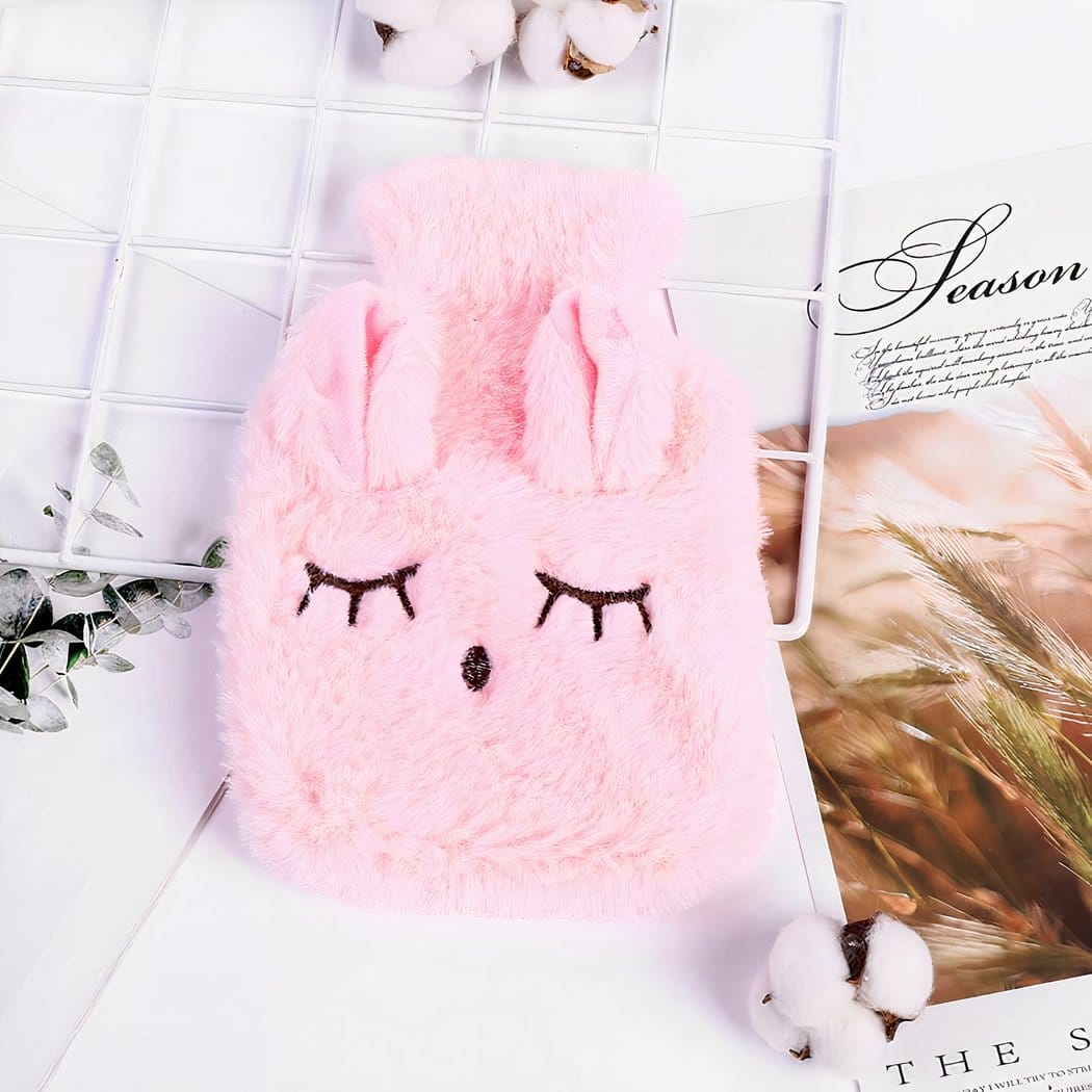 Knuffel Konijn Verwarmend Met Verwarmingskussen Van Heet Water De Knuffel roze