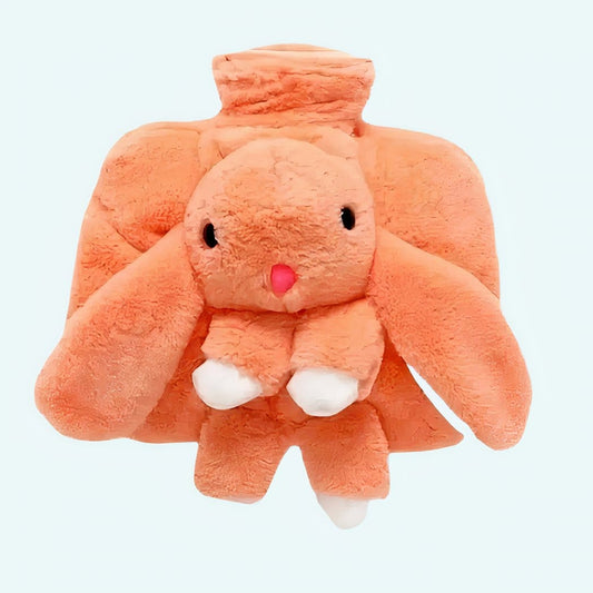 Knuffel Konijn Warmwaterkruik Met Verwarmende Functionaliteit De Knuffel oranje