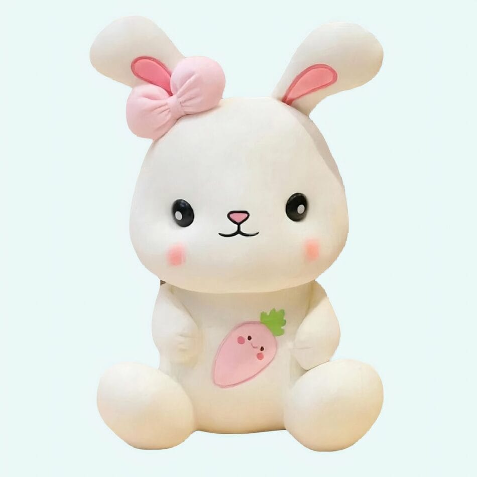 Knuffel Konijn Wit Mimi Met Fluwelen Vacht En Lange Oren De Knuffel