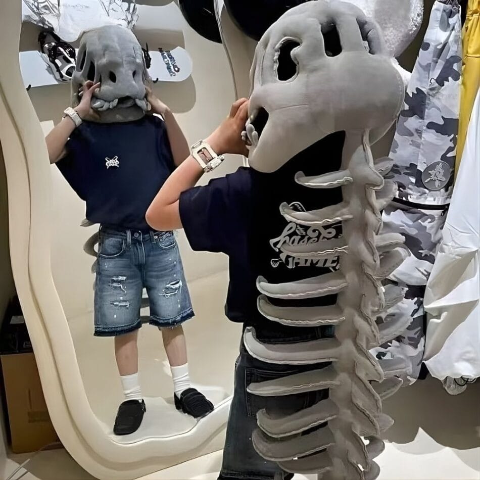 Knuffel Kostuum Squelette Dinosaurus Zacht Knuffelpak Voor Kinderen De Knuffel