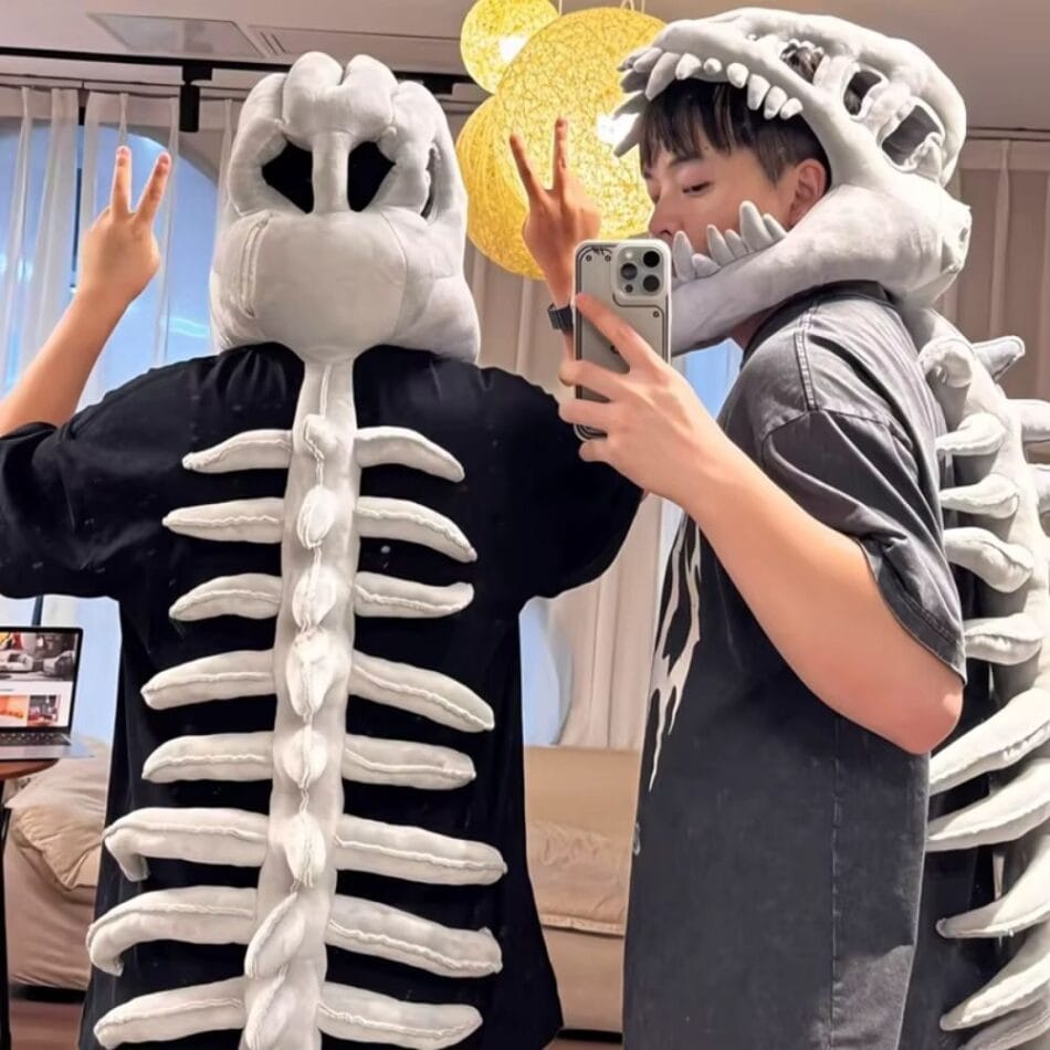 Knuffel Kostuum Squelette Dinosaurus Zacht Knuffelpak Voor Kinderen De Knuffel