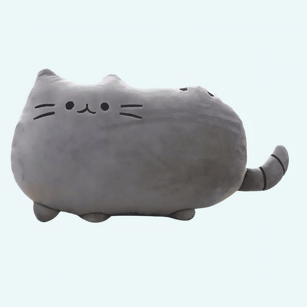 Knuffel Kussen Kat Grijs Zacht Pluche Vriendje En Decoratie De Knuffel